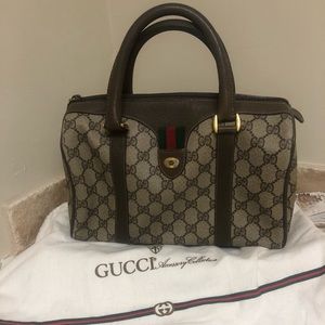 Authentic GUCCI Supreme Sherry Monogram Satchel